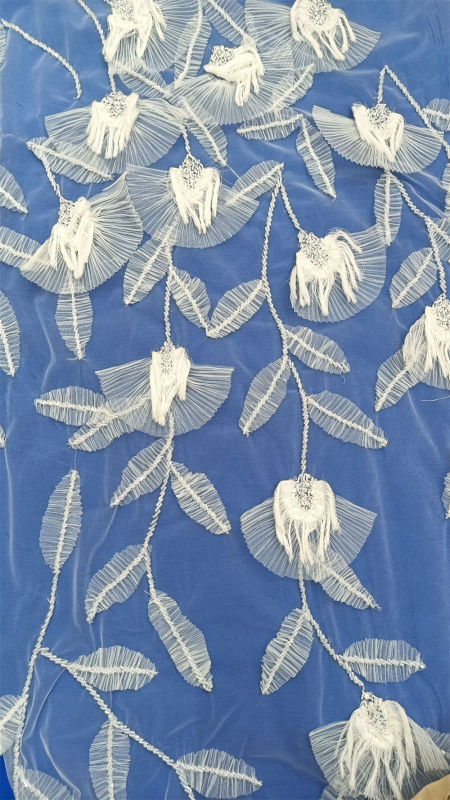 Butterfly flower mesh tulle voile for wedding bridal dress embroidery lace fabric