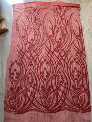 African beaded sequins nigerian tecido de lantejoulas embroidered lace fabric