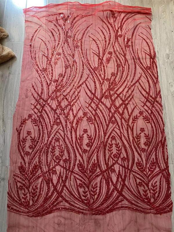 African beaded sequins nigerian tecido de lantejoulas embroidered lace fabric