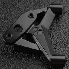 Mechanically connected aluminum bracket matt black anodized