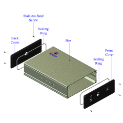 Kamikawa Precision Aluminum Extruded Waterproof Junction Box Battery Case Electronic Instrument Enclosure
