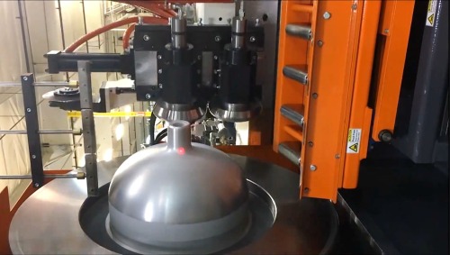 Gas cylinder hot spinning, strong spinning #cnc processing # machining service
