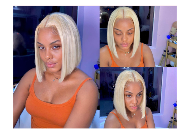 613 Honey Blonde 13x4 Bob Wig Lace Front Human Hair Wigs Remy Brazilian Ombre Lace Frontal Wig Glueless Short Bob Wigs For Women