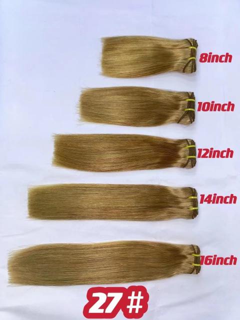 Chinese hair 12A Super Double Drawn Hair Extensions Human Hair Silk Bone Straight Bundles Natural Color