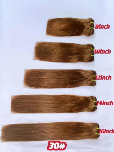 Chinese hair 12A Super Double Drawn Hair Extensions Human Hair Silk Bone Straight Bundles Natural Color