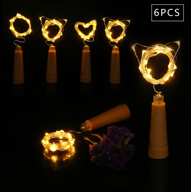 led cork wine bottle string light for home party decoration