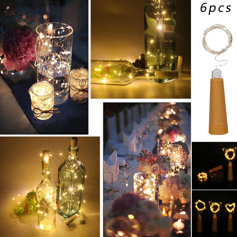 led cork wine bottle string light for home party decoration