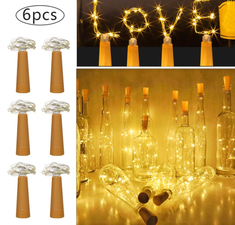 led cork wine bottle string light for home party decoration