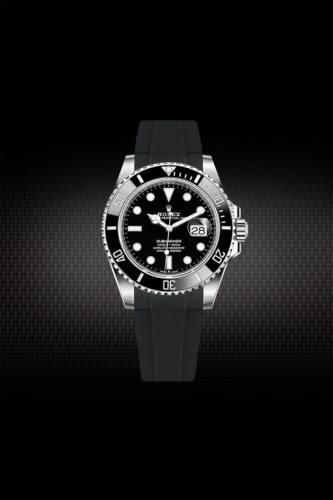 Rubber Strap For Rolex Submariner 41mm 126610.126613.124060