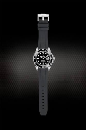 Rubber Strap For Rolex Submariner 41mm 126610.126613.124060 126618 Tang Buckle