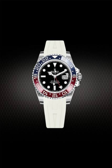 Rubber Strap For Rolex GMT 126710 Three-piece links