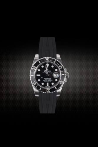 H Design Rubber Strap For Submariner Ceramic 116610.116613.114060