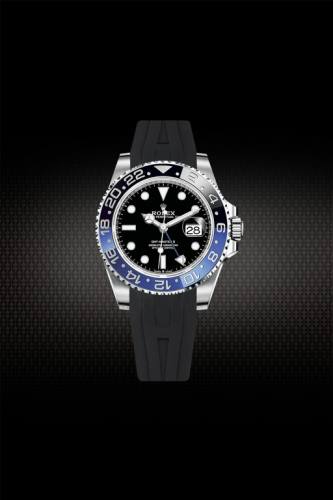 Rubber Strap For Rolex GMT 126710 Three-piece links