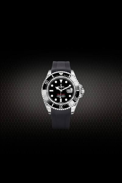 （Narrow Version）Rubber Strap For Rolex Sea-Dweller Ceramic 43mm 126600 126603