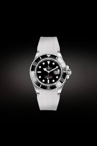 （Wide Version）Rubber Strap For Rolex Sea-Dweller Ceramic 43mm 126600 126603