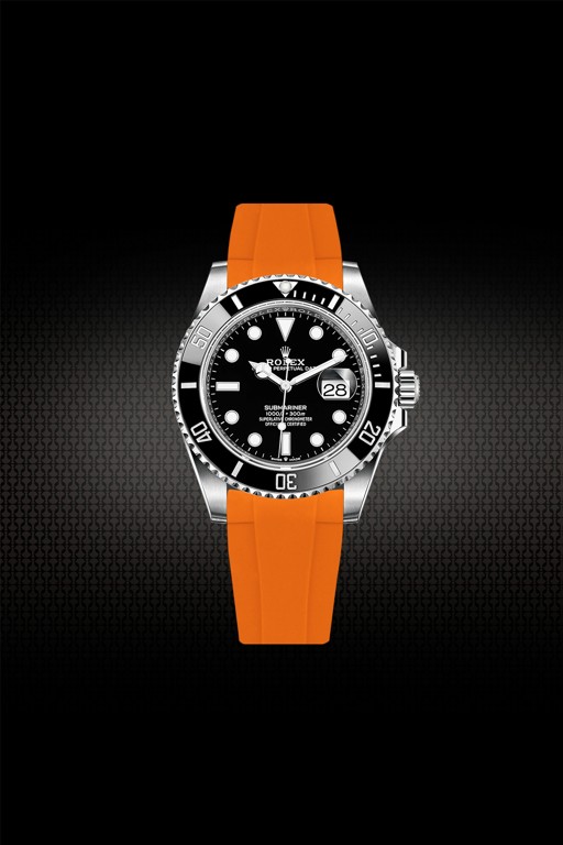 rolex submariner orange rubber strap