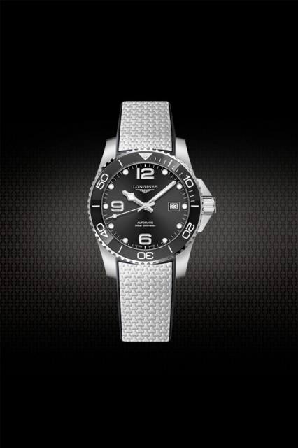 Rubber Strap For Longines HydroConquest 41/43mm Two Tone Without Buckle