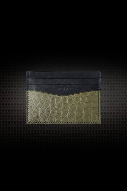 VGENARI  Card Case Crocodile Leather & cowhide