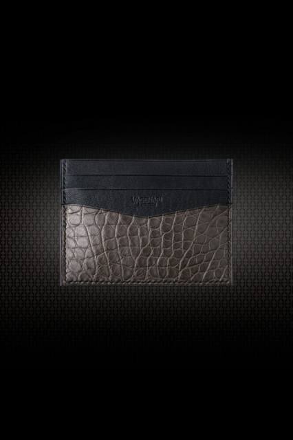 VGENARI  Card Case Crocodile Leather & cowhide