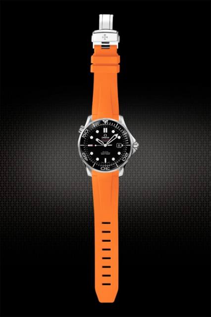 Rubber Strap For Seamaster Diver 300m 42mm Date window at 3 o’clock