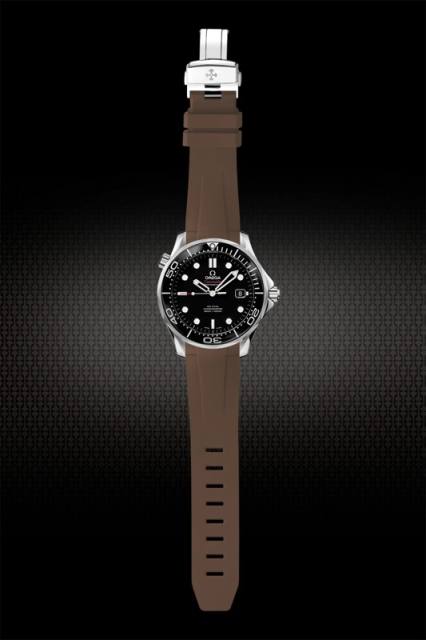 Rubber Strap For Seamaster Diver 300m 42mm Date window at 3 o’clock