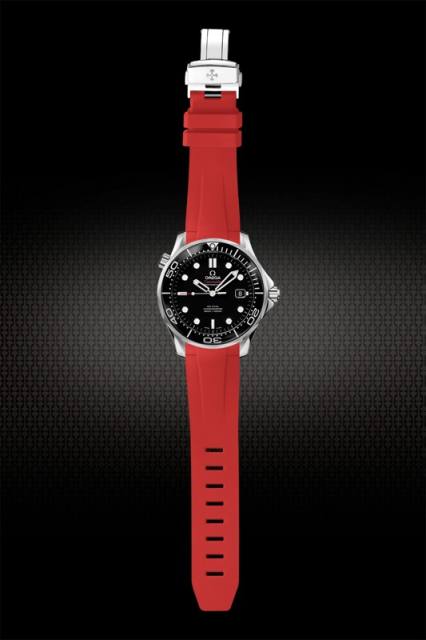 Rubber Strap For Seamaster Diver 300m 42mm Date window at 3 o’clock