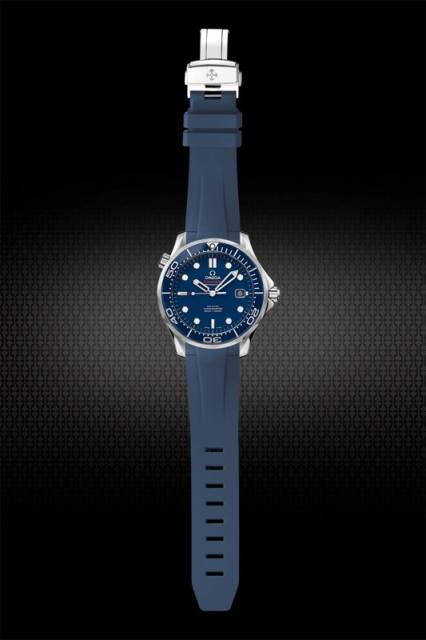 Rubber Strap For Seamaster Diver 300m 42mm Date window at 3 o’clock