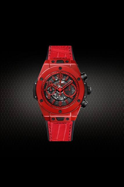 Alligator Rubber Strap For Bigbang Unico Chronograph 411 45mm