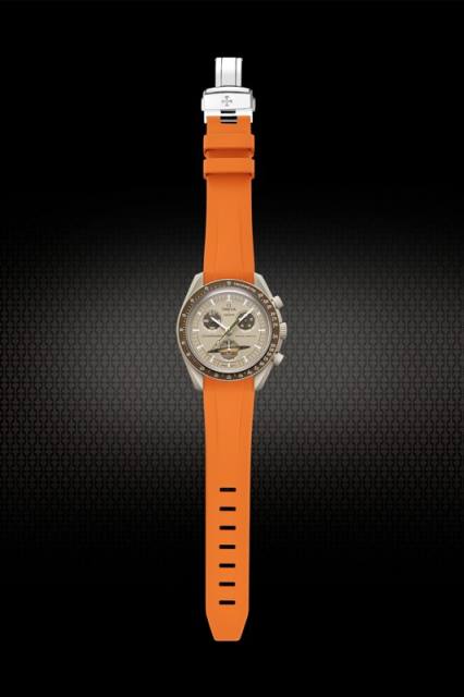 Rubber Strap For Omega Speedmaster Swatch Folding Buckle