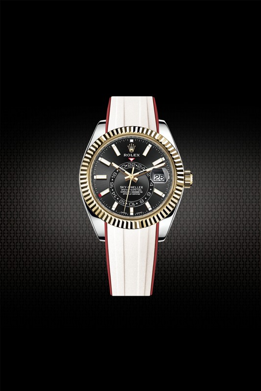 Rolex sky dweller rubber strap online price