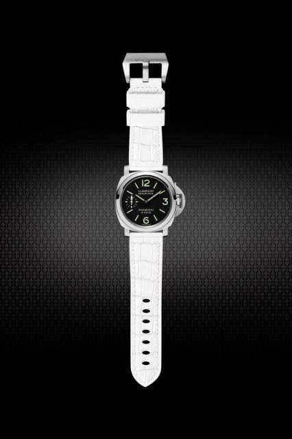 The Imitate alligator patterns Rubber Strap For Panerai Luminor 44mm