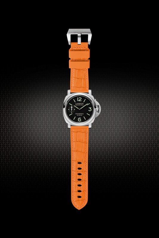 The Imitate alligator patterns Rubber Strap For Panerai Luminor 44mm