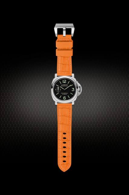 The Imitate alligator patterns Rubber Strap For Panerai Luminor 44mm