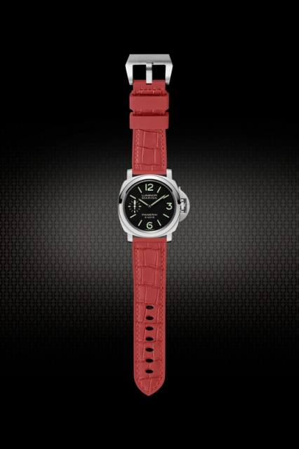 The Imitate alligator patterns Rubber Strap For Panerai Luminor 44mm