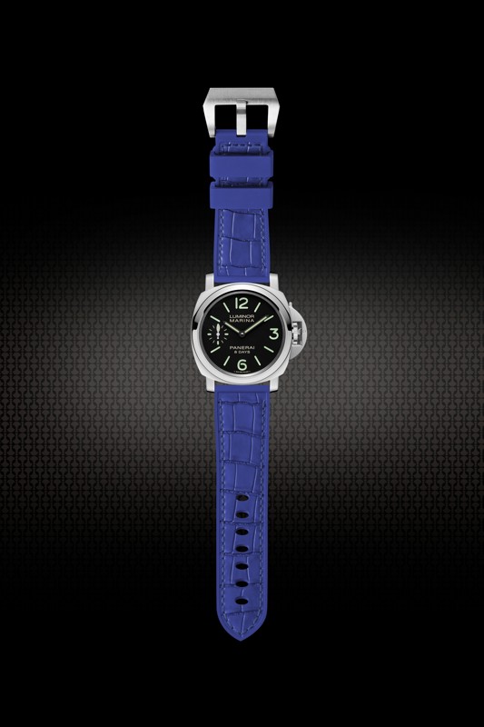 The Imitate alligator patterns Rubber Strap For Panerai Luminor 44mm