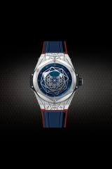 Rubber Strap For Hublot BigBang SANG BLEU I 45MM