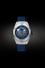 Rubber Strap For Hublot BigBang SANG BLEU I 45MM