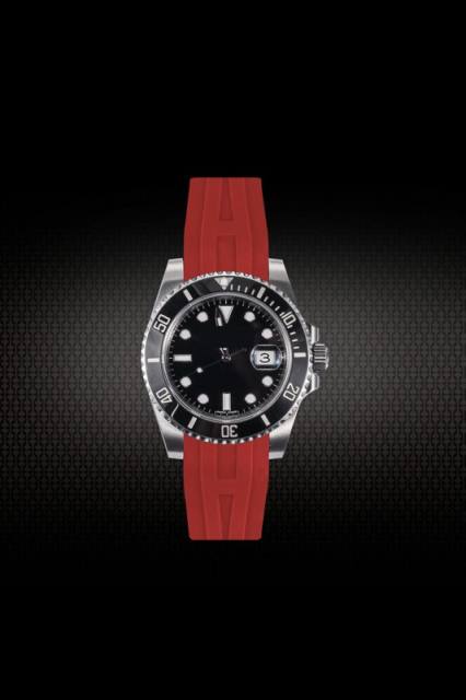 H Design Rubber Strap For Submariner Ceramic 116610.116613.114060