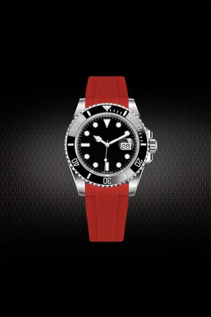 Rubber Strap For Rolex Submariner 41mm 126610.126613.124060