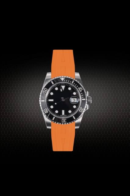 H Design Rubber Strap For Submariner Ceramic 116610.116613.114060