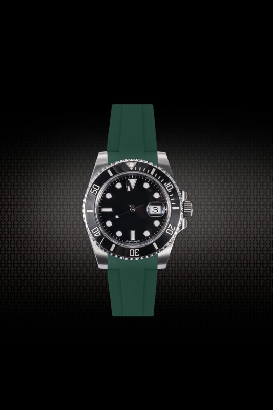 Rolex submariner shop ceramic rubber strap