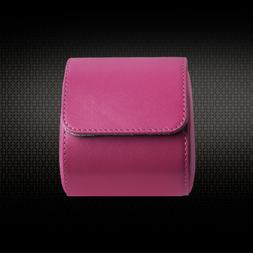 Pink color genuine leather calfskin watch box