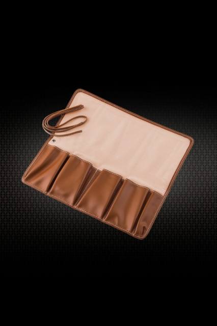 Fold Genuine Cow leather watch storage bag