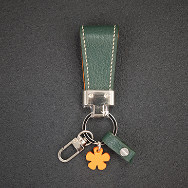 Genuine leather sheepskin keychain