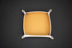 Genuine leather sheepskin storage tray