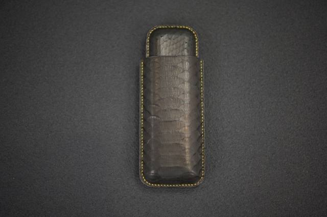 VAGENARI Genuine leather python skin cigar storage