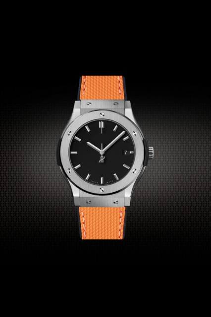 Grid Pattern Rubber strap for Hublot Classic Fusion 3-Hands 42/45mm