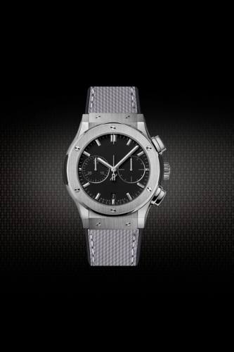 Grid Pattern Rubber strap for Hublot Classic Fusion Chronograph TItanium 42/45mm