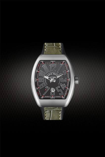 Alligator/Rubber Strap For Franck Muller VANGUARD V45