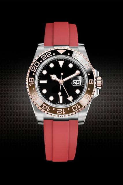 Rubber strap for Rolex GMT 126710  with endlink
